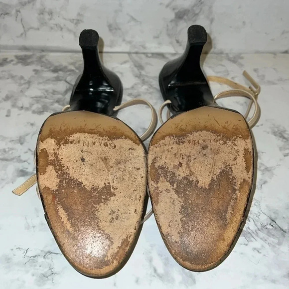 Cole Haan Women’s Strappy Heel Patent Leather/Cream with Ankle Strap-Size 8.5B - Picture 9 of 11